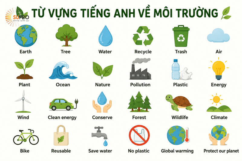 150+ từ vựng tiếng Anh về môi trường từ cơ bản đến nâng cao